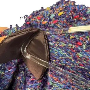 Emma Camusso Womens L Wool Blend Textured‎ Chunky Knit Cardigan Sweater Uruguay thumbnail 6