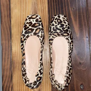 J. Crew Anya Scrunchie Ballet Flats in Calf Hair Size 6 Leopard Print thumbnail 7