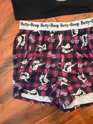 Betty Boop Two Piece Matching Pajama Set Tank Boxer Short Combo Size Medium thumbnail 4