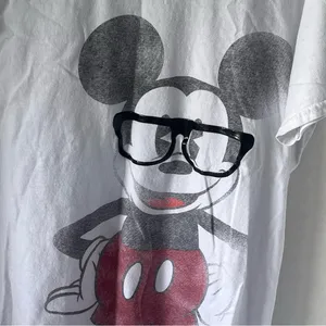 Disney Mickey Mouse Graphic Tee - White and Black thumbnail 3