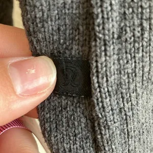 Lululemon Dark Gray Quarter Zip Fleece Pullover Size 4 with hood thumbnail 7