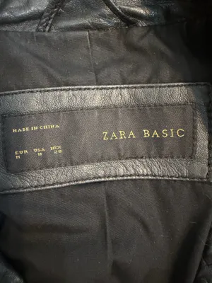 Zara Studded Genuine Leather Jacket Women size M thumbnail 3