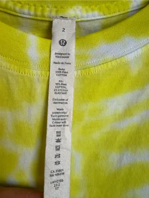 Lululemon All Yours Tank Top Marmoleado Tie Dye Highlight Yellow Size 2 thumbnail 5