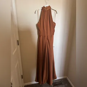BHLDN Cortland Esme Charmeuse Formal Satin Gown Sz‎ 16 in Cinnamon NEW thumbnail 7