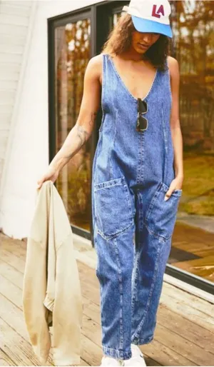Free People Jumpsuit Denim thumbnail 1