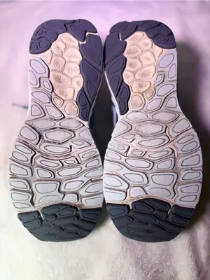 New Balance Women's Blue Knit Fresh Foam Sneakers with Peach Accents thumbnail 10