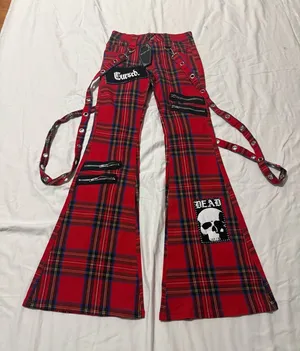 Dolls Kill The Grave Girls Plaid Aurora Pants thumbnail 1