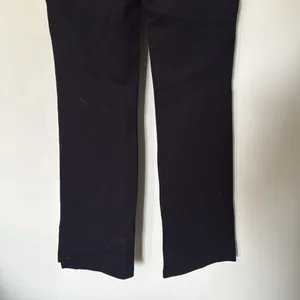 Mango Black Straight Leg Trousers Small High Waist‎ Slit Hem Work Pants thumbnail 6