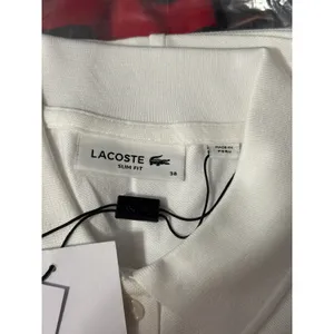 Lacoste Slim Fit Stretch Cotton Pique Polo White Minimalist Capsule Preppy 38 6 thumbnail 5