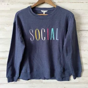 NWT Wildfox Social Pullover Sweatshirt XS thumbnail 1
