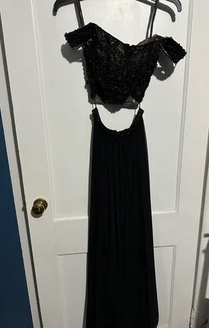 Black 2 Piece Prom Dress thumbnail 8