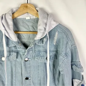 Boutique Light Blue Distressed Denim Spiderman Graphic‎ S thumbnail 3