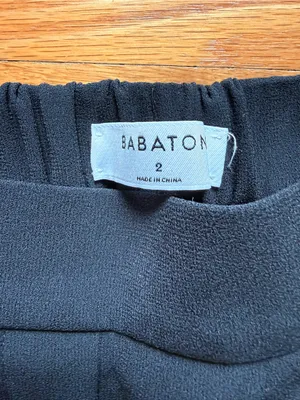 Aritzia‎ Babaton Conan Pant Cropped Pull On Trouser Elastic Black size 2 thumbnail 2