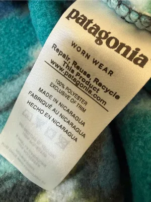 Patagonia Womens Synchilla Fleece Trout Tales Elwha Blue Fleece Snap Jacket M thumbnail 5