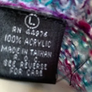 80’s Gitano balloon sleeve purple and teal marled knit sweater thumbnail 6