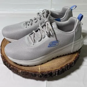Skechers Women's Memory Foam Gray Athletic Walking Sneakers Shoes Size 7.5 NWT S thumbnail 2