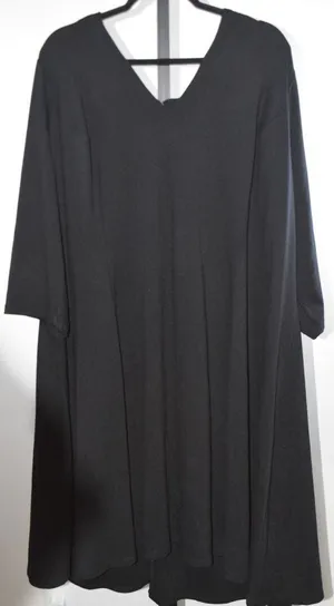 Lane Bryant Womens Plus Size 26 28 Black A Line Dress 3/4 Sleeve Casual NWT thumbnail 1