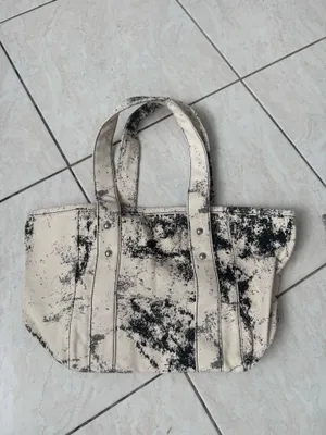 Steve Madden white & black splatter tote bag thumbnail 4