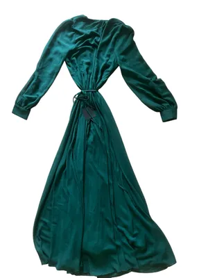 Lulus My Whole Heart Emerald Green Long Sleeve Wrap Dress | XLarge NWT thumbnail 2