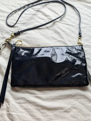 Vintage Coach Poppy Patent Leather Crossbody Blue/Black thumbnail 2