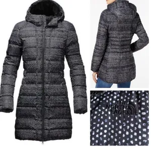 The North Face Womens Gotham Jacket Hooded TNF Black Donegal Print. Size SP. thumbnail 2
