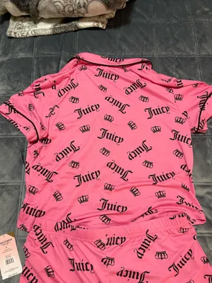 Brand New Juicy Couture Pajama Set Top & Shorts US M thumbnail 3