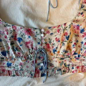 For Love & Lemons Juliet Floral Puff Shoulder Top thumbnail 3