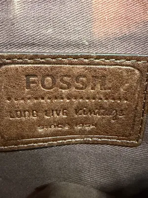Fossil Sasha Brown Leather Crossbody Bag w Key Charm Vintage thumbnail 8