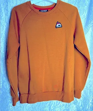 Avalanche crew neck orange sweater pullover thumbnail 1