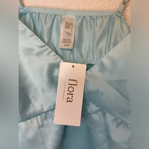Set of 2 Flora Nikrooz NWT Women’s Baby Doll‎ Blue Pajama Set Size L thumbnail 3