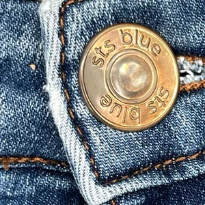 STS Blue Women Skinny Jeans Size 31 Medium Wash Raw Hem High Rise Stretch Denim thumbnail 4