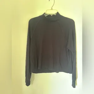 Abercrombie & Fitch Turtleneck Long Sleeve Sweater Medium Navy thumbnail 4
