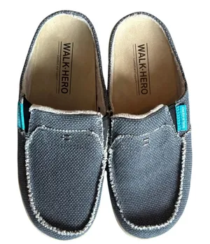 NEW Walk hero Comfort and Support Women's Canvas Slip on Clogs Mules Sz 7 Gray thumbnail 1