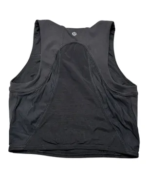 Lululemon Black Longline Sports Bra Size 6 Mesh High Neck Athletic thumbnail 3