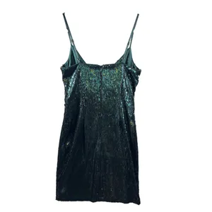 317 | Lulus Women S Sequin Mini Spaghetti Strap Cocktail Dress Emerald‎ Green thumbnail 2
