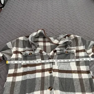 Super soft button down flannel shirt size M Brown Size M thumbnail 5