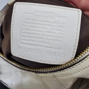 Coach Hobo Bag Cream Leather Braided Strap Brass Hardware 10042 Dylan thumbnail 6
