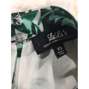 Lulu's Green Tropical Palm Frond‎ Sleeveless Shift Sun Dress Size XS thumbnail 5