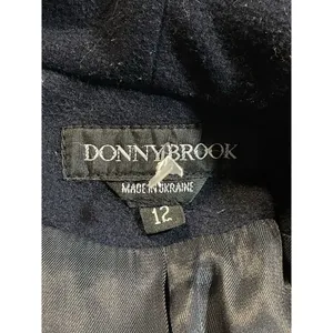 Donnybrook Women's Wool Blend Double Breasted‎ Pea Coat Navy Blue Size 12 thumbnail 2