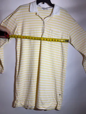 Alex Mill Natural Yellow Stripe Cotton Rugby Polo Mini Dress Size M thumbnail 7