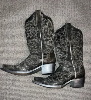 Cowboy boots Black Size 6.5 thumbnail 1