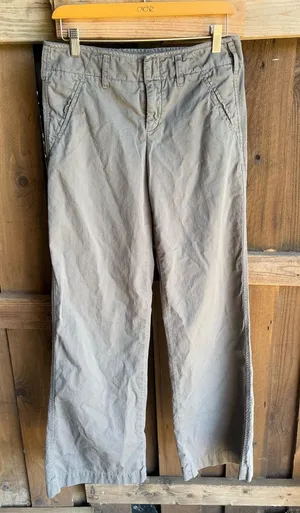 Vince. Gray Cotton Flare Chinos thumbnail 1