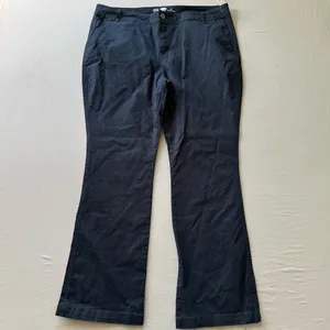 Old Navy black bootcut Khaki Pants thumbnail 3
