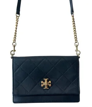 Tory Burch Georgia Quilted Turn Lock Mini Crossbody WOC Black‎ thumbnail 1