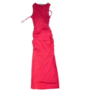 Michael Stars Wren Ruched Midi Dress Flamingo Pink Ultra Rib Sleeveless NWT M thumbnail 2