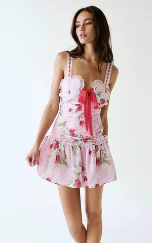 For Love & Lemons Gianna Floral Mini Dress thumbnail 1