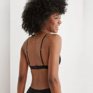 NWT Aerie Velvet Stripe Triangle Bralette thumbnail 2