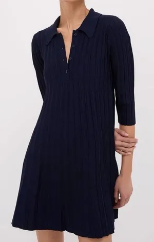 NWT Tuckernuck Pomander Place Navy Knit Landry Dress sz Small thumbnail 1