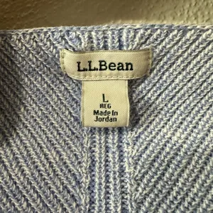 LL Bean Knit Sweater Womens Size Large‎ Blue Cotton Quality Tunic Beach Boho thumbnail 4