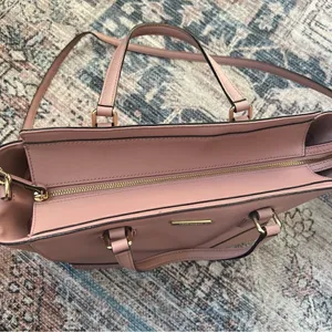 Kate Spade Hadlee Laurel Way Dusty Peony Pink Leather Handbag Purse Satchel thumbnail 4